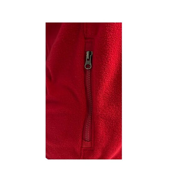 Lands' End Woman Size L Zip-Front Fleece Vest Long Red - Picture 7 of 10